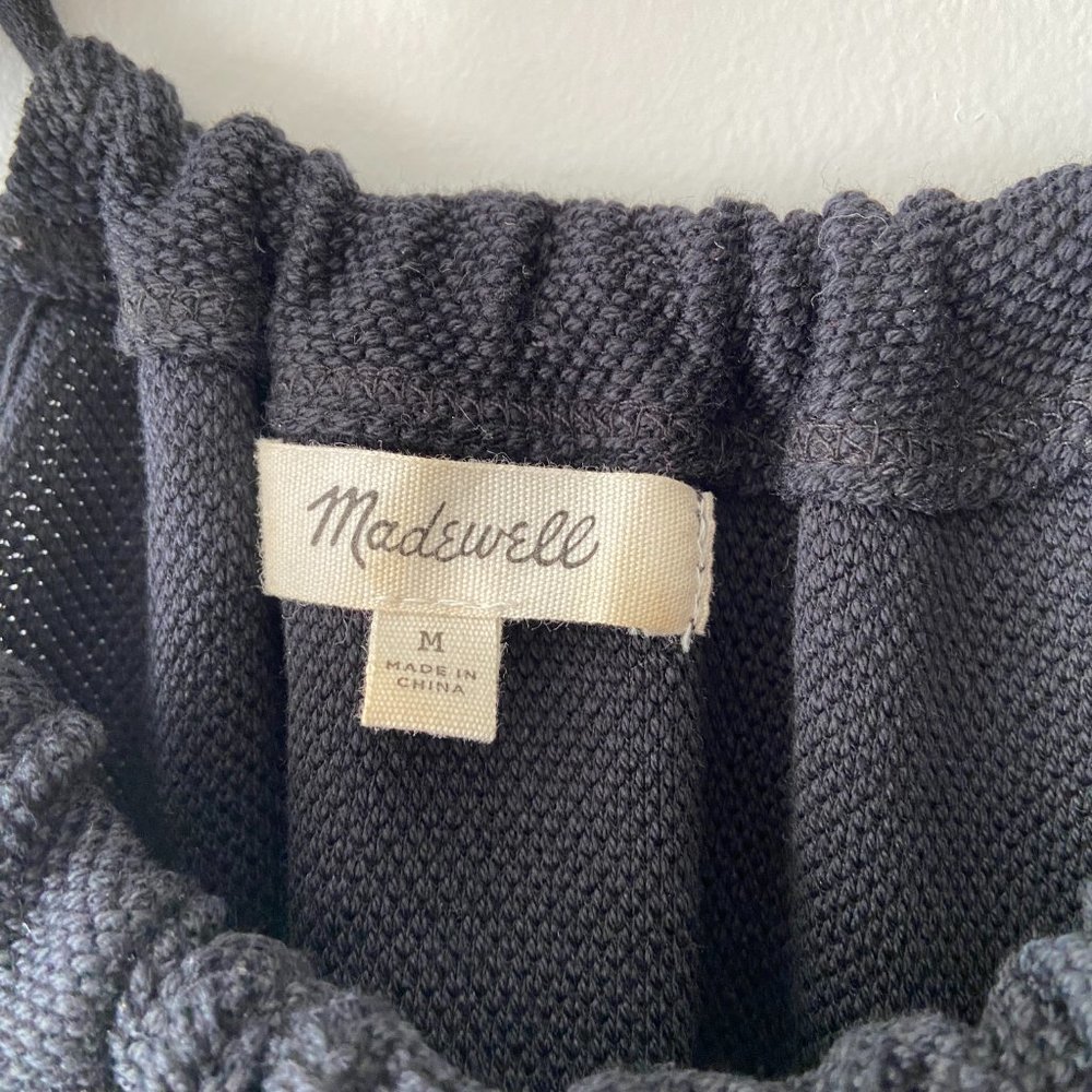 Madewell Womens Black Solid Cotton Basic Tie-Shou… - image 3